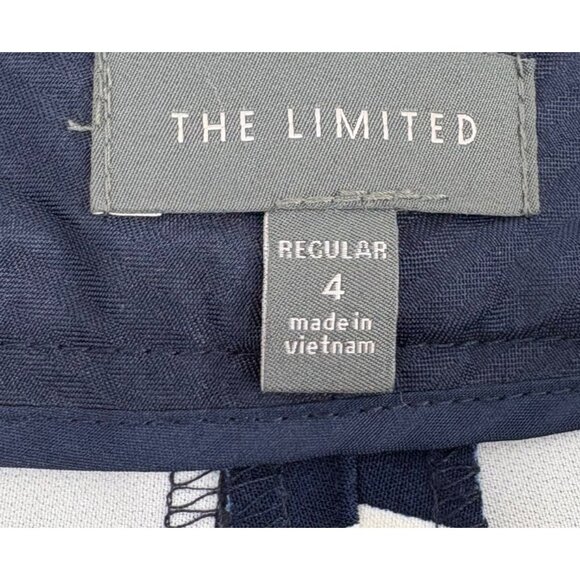 The Limited Navy & White Sailor Striped Pants Regular Fit Size 4 Wide Leg - Picture 2 of 7